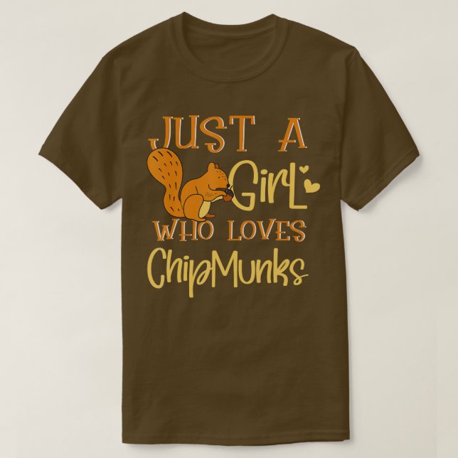 Chipmunks Girl Cute Chipmunks Whisperer Gift  T-Shirt (Design Front)