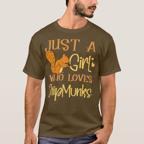 Chipmunks Girl Cute Chipmunks Whisperer Gift  T_Shirt