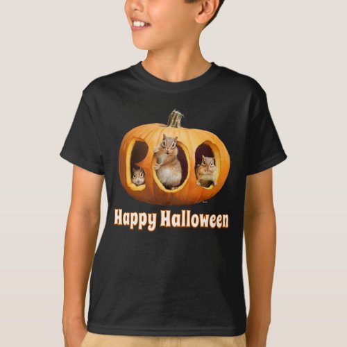 Chipmunks Inside Boo Jack_o_Lantern T_Shirt