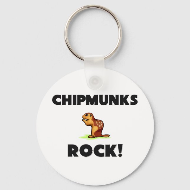 Chipmunks Rock Keychain (Front)
