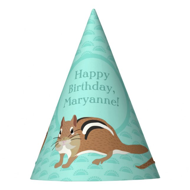 Chipmunks Themed Birthday Party Custom Party Hat (Front)