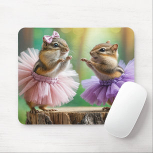 Chipmunks Wearing Tutus Mouse Pad
