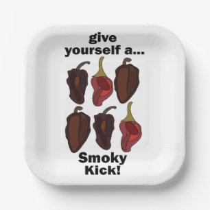 Chipotle Give Yourself a Smoky Kick Chipotle Party Paper Plates