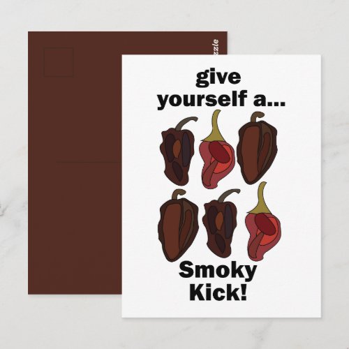 Chipotle Give Yourself a Smoky Kick Funny Chipotle Postcard