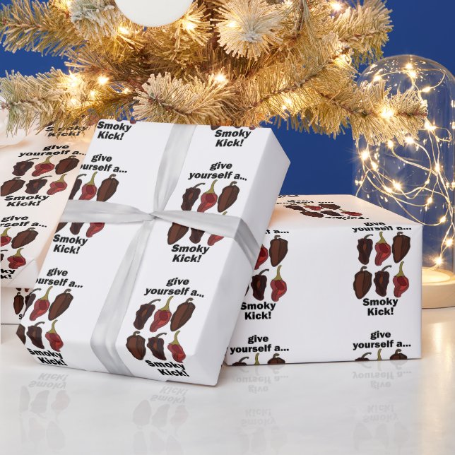 Chipotle Give Yourself a Smoky Kick Funny Chipotle Wrapping Paper (Holidays)