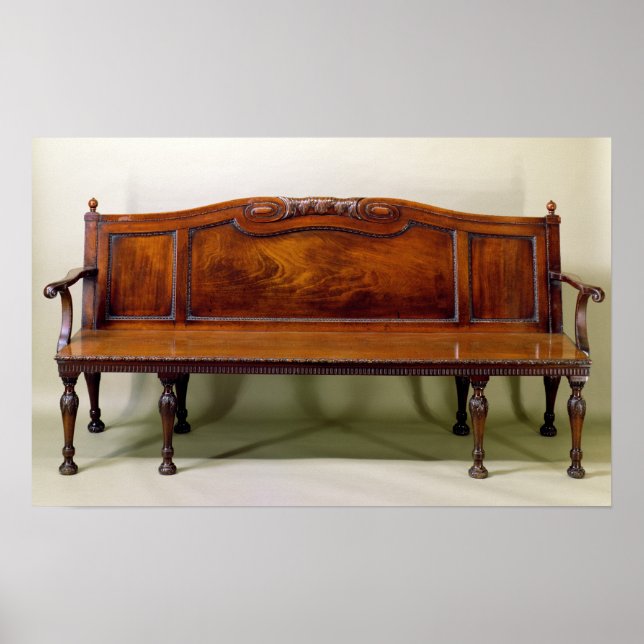 Chippendale carved hall settee, c.1770 poster (Front)