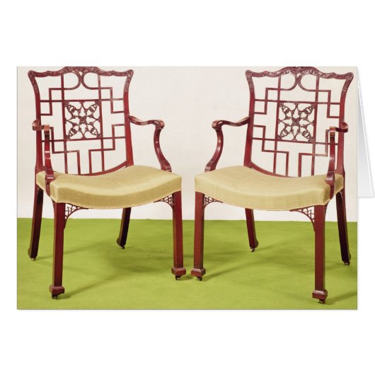 Chippendale mahogany dining chairs cards (Front Horizontal)