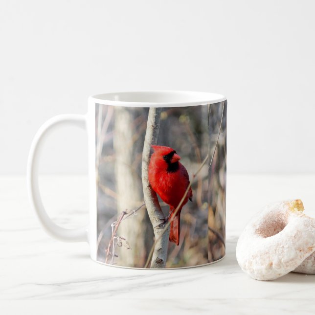 Chipper Cardinal Perch Mug (With Donut)