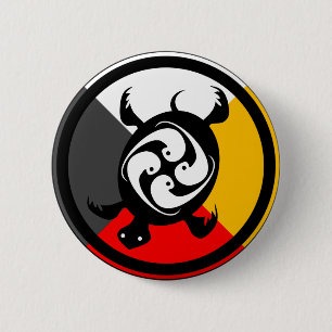 Chippewa Dodem Miskwaadesi Button