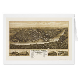 Chippewa Falls, WI Panoramic Map - 1907