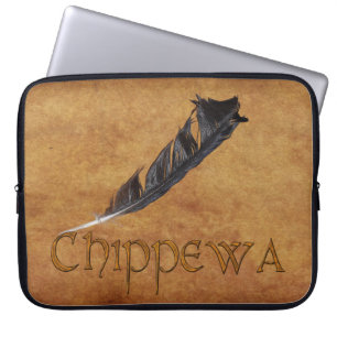CHIPPEWA Native American Feather Laptop Sleeve