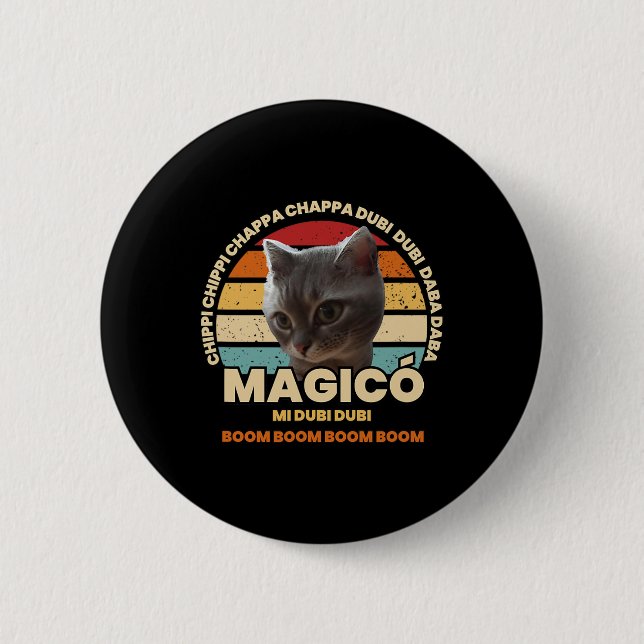 Chippi Chippi Chappa Chappa Dancing Cat Meme 1  Button (Front)