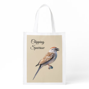 Chipping Sparrow Grocery Bag