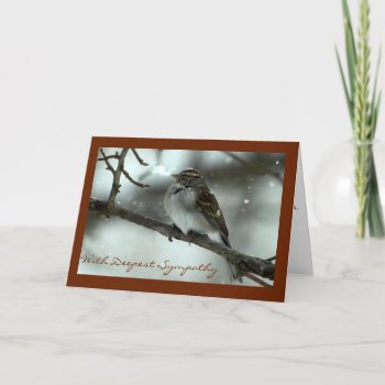 Chipping Sparrow Sympathy Card by Considernature at Zazzle