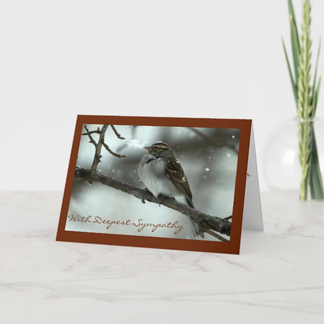 Chipping Sparrow Sympathy Card (Front)