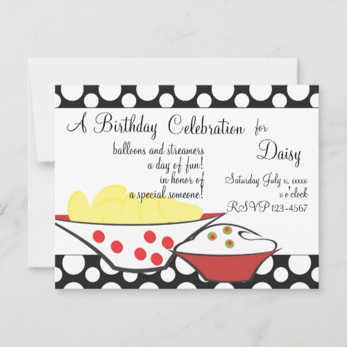 Chips and Dips Invitation