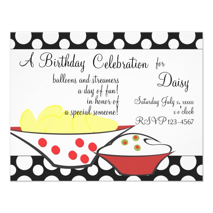 Chips and Dips Invitations