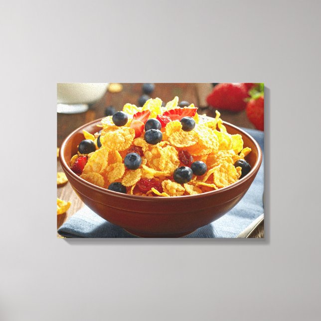 chips and fruits canvas print (Front)