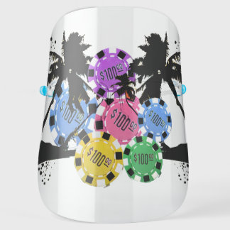 CHIPS AND PALM TREES FACE SHIELD