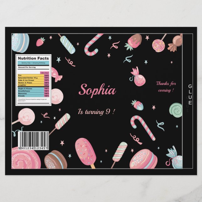  Chips Bag Candyland Wrapper Party Favor Bag (Front)