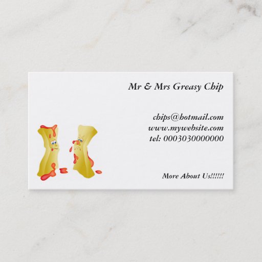 Customizable Chips Business Cards