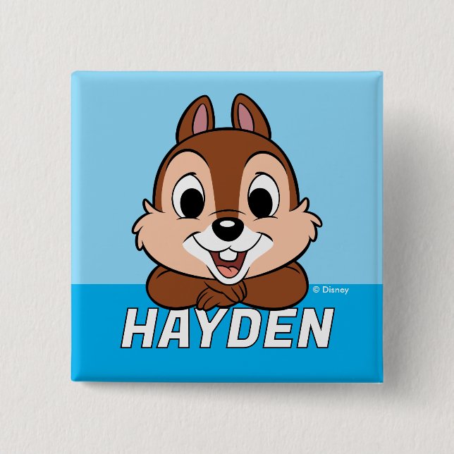 Chip's Cheerful Grin Button (Front)