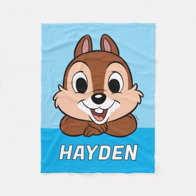 Chip's Cheerful Grin Fleece Blanket
