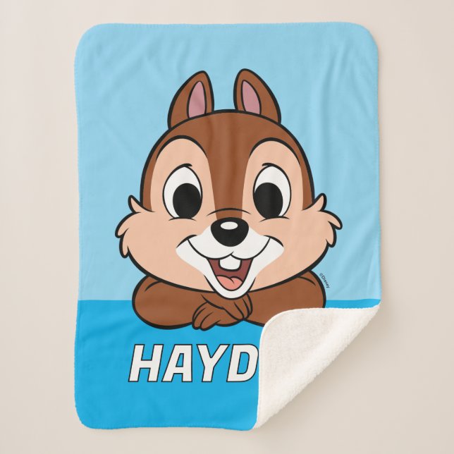 Chip's Cheerful Grin Sherpa Blanket (Front)