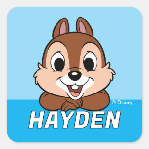 Chip's Cheerful Grin Square Sticker