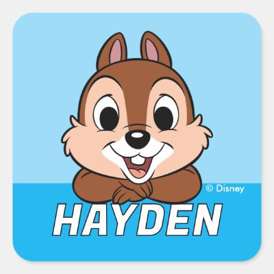 Chip's Cheerful Grin Square Sticker