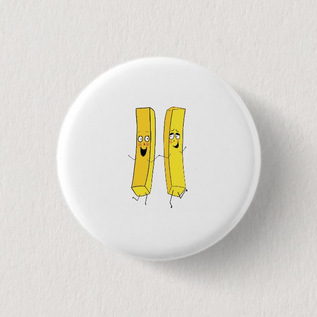 Chips, fries themed button (Front)