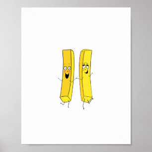 Chips, fries themed poster