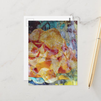 chips junk journal Mixed Media Collage Postcard