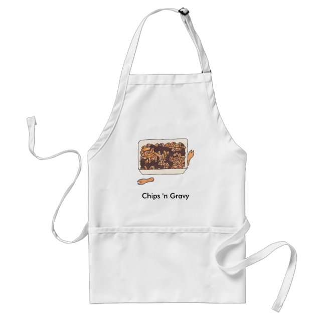 Chips 'n Gravy Adult Apron (Front)