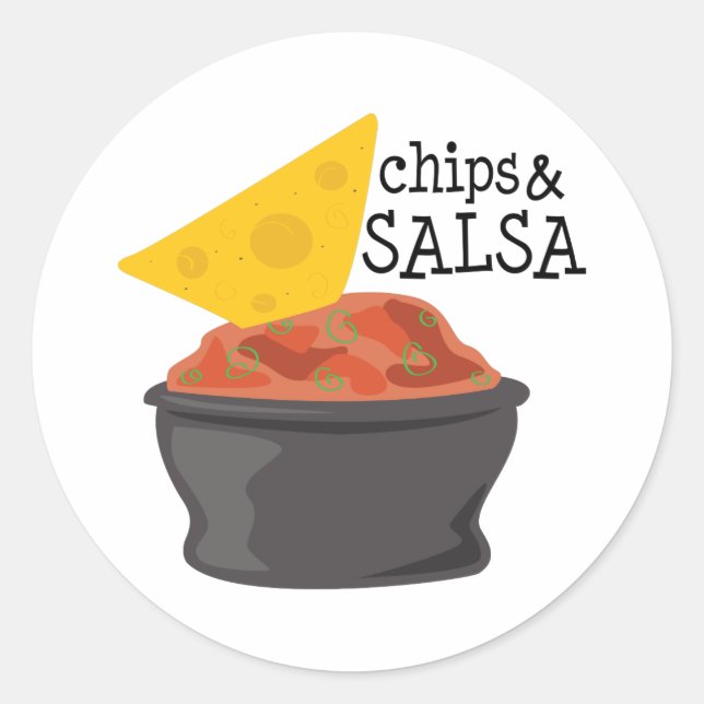 Chips & Salsa Classic Round Sticker (Front)