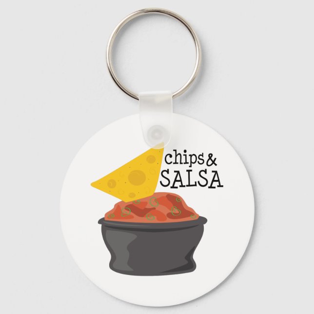 Chips & Salsa Keychain (Front)