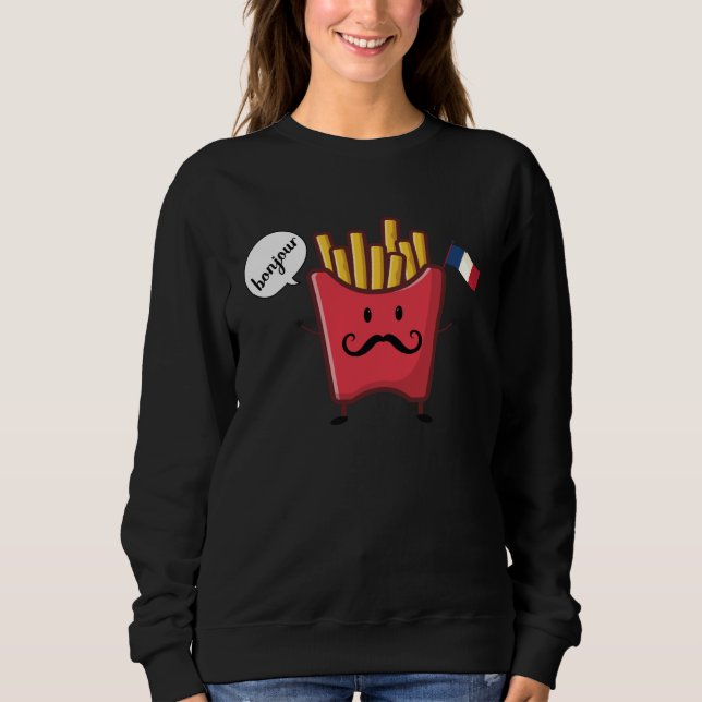 chips say bonjour sweatshirt (Front)
