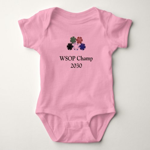 chips WSOP Champ 2030 Baby Bodysuit