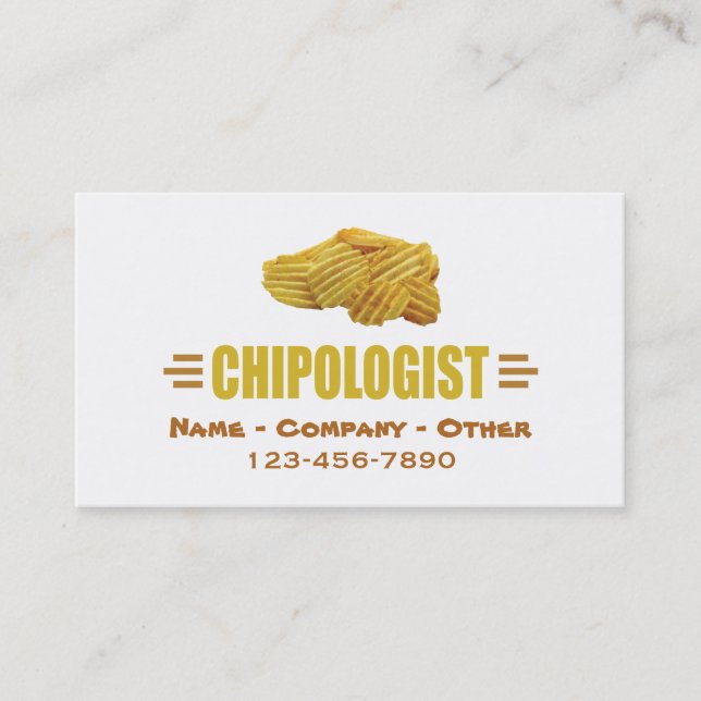 CHIPSOLOGIST - Humorous Potato Chips Business Card (Front)