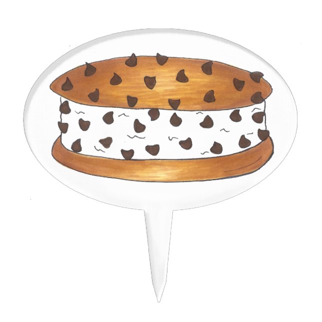 Chipwich Chocolate Chip Cookie Ice Cream Sandwich Cake Topper (Front)