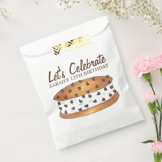 Chipwich Chocolate Chip Cookie Ice Cream Sandwich Favor Bag (Sealed)