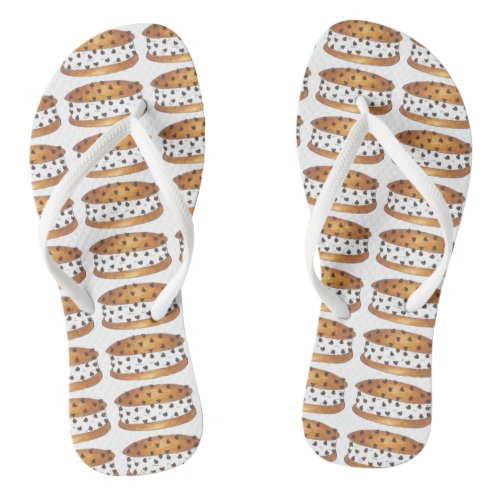 Chipwich Chocolate Chip Cookie Ice Cream Sandwich Flip Flops