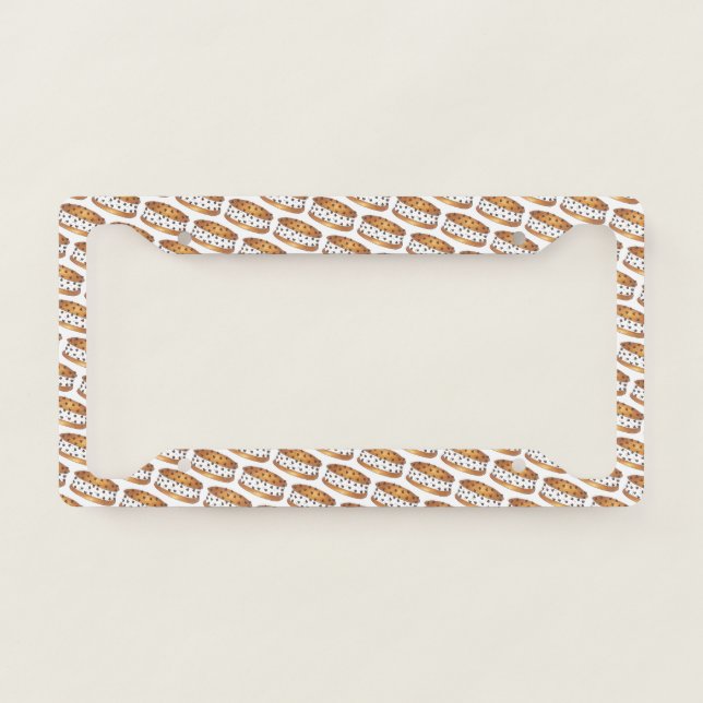 Chipwich Chocolate Chip Cookie Ice Cream Sandwich License Plate Frame (Front)