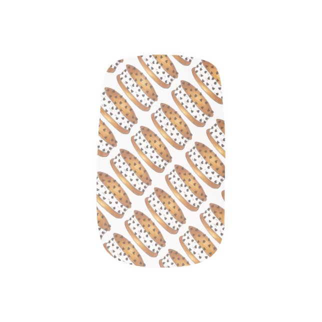 Chipwich Chocolate Chip Cookie Ice Cream Sandwich Minx Nail Wraps (Left Thumb)