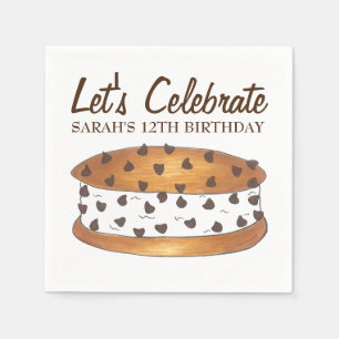 Chipwich Chocolate Chip Cookie Ice Cream Sandwich Napkins