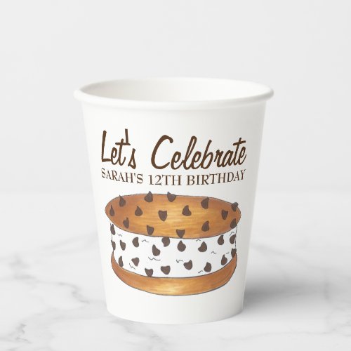 Chipwich Chocolate Chip Cookie Ice Cream Sandwich Paper Cups