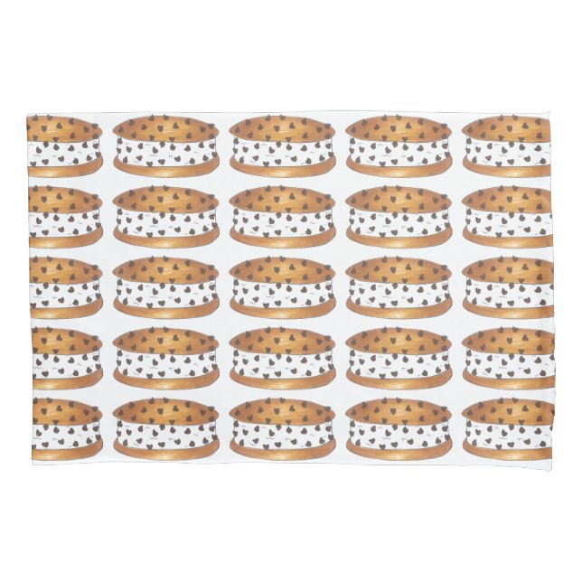 Chipwich Chocolate Chip Cookie Ice Cream Sandwich Pillow Case (Front)