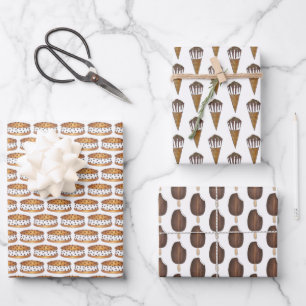 Chipwich Ice Cream Sandwich Peanut Cone Popsicle Wrapping Paper Sheets