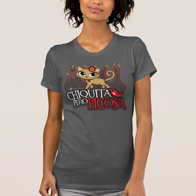Chiquita Pero Picosa Cute Spanish Cat T-shirt (Front)