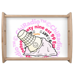 ChiRadio LLC ™ ( ice cream logo ) Serving Tray